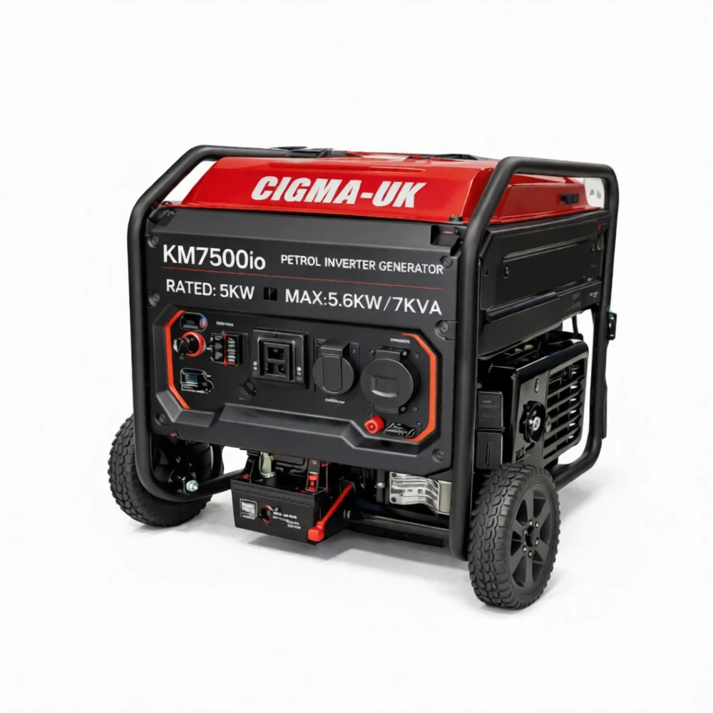 7KVA CIGMA-UK KM7500io Petrol Inverter Generator – Electric Start