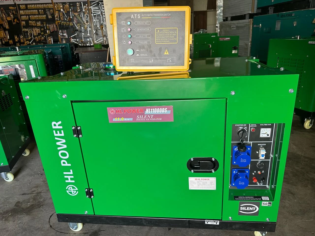 HL Power UK Diesel 11Kva Silent Generator - HL11000DS