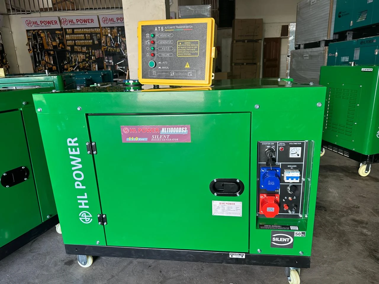 HL Power UK Diesel 12.5Kva Single/3Phase Silent Generator - HL12500DS3