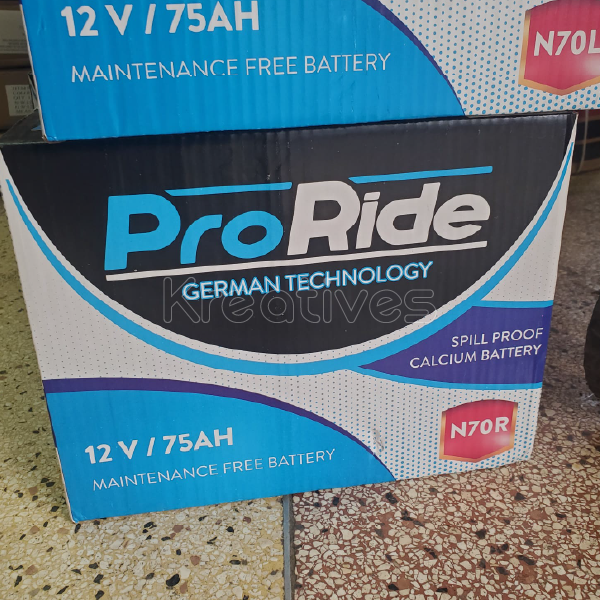 Proride N70 Car Battery Mentainance Free