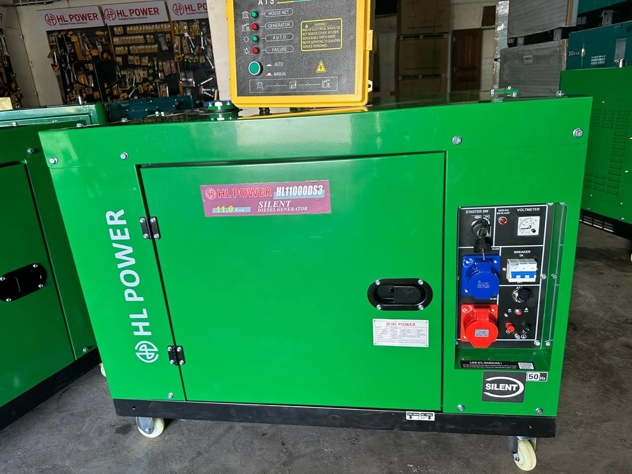 HL Power UK Diesel 11Kva Single/3Phase Silent Generator - HL11000DS3